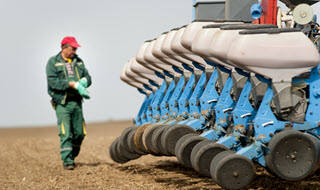 farmer with machines